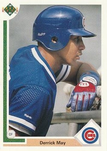 #334 Derrick May - Chicago Cubs - 1991 Upper Deck Baseball