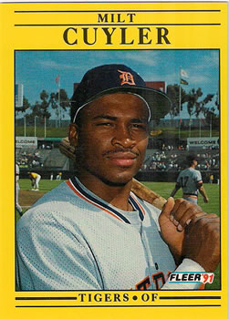 #334 Milt Cuyler - Detroit Tigers - 1991 Fleer Baseball