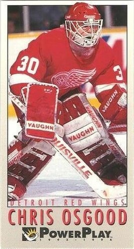 #334 Chris Osgood - Detroit Red Wings - 1993-94 Fleer PowerPlay Hockey