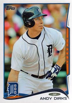 #334 Andy Dirks - Detroit Tigers - 2014 Topps Baseball