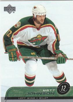#334 Matt Johnson - Minnesota Wild - 2002-03 Upper Deck Hockey