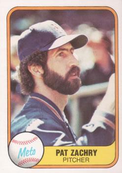 #334 Pat Zachry - New York Mets - 1981 Fleer Baseball