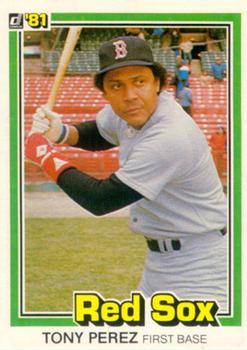 #334 Tony Perez - Boston Red Sox - 1981 Donruss Baseball
