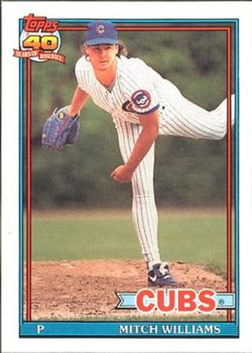 #335 Mitch Williams - Chicago Cubs - 1991 O-Pee-Chee Baseball