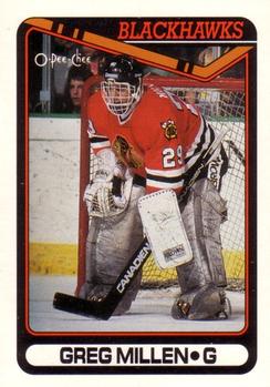 #335 Greg Millen - Chicago Blackhawks - 1990-91 O-Pee-Chee Hockey