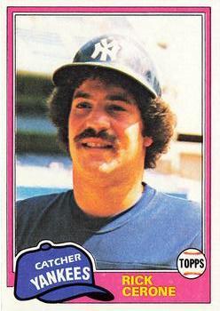 #335 Rick Cerone - New York Yankees - 1981 Topps Baseball
