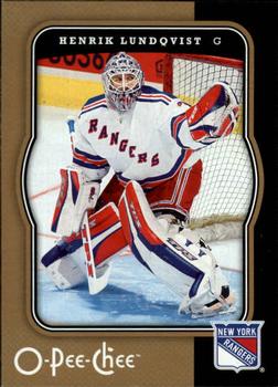 #335 Henrik Lundqvist - New York Rangers - 2007-08 O-Pee-Chee Hockey