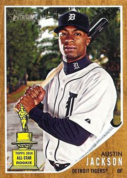 #335 Austin Jackson - Detroit Tigers - 2011 Topps Heritage Baseball
