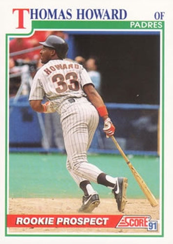 #335 Thomas Howard - San Diego Padres - 1991 Score Baseball