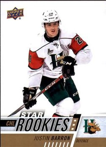 #336 Justin Barron - Halifax Mooseheads - 2017-18 Upper Deck CHL Hockey