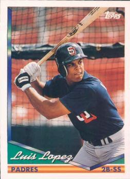 #336 Luis Lopez - San Diego Padres - 1994 Topps Baseball
