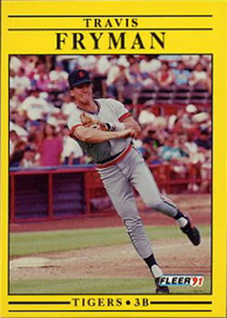 #336 Travis Fryman - Detroit Tigers - 1991 Fleer Baseball