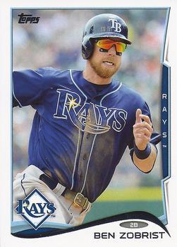 #336a Ben Zobrist - Tampa Bay Rays - 2014 Topps Baseball