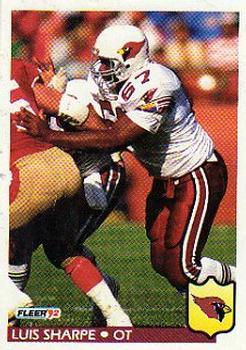 #337 Luis Sharpe - Phoenix Cardinals - 1992 Fleer Football
