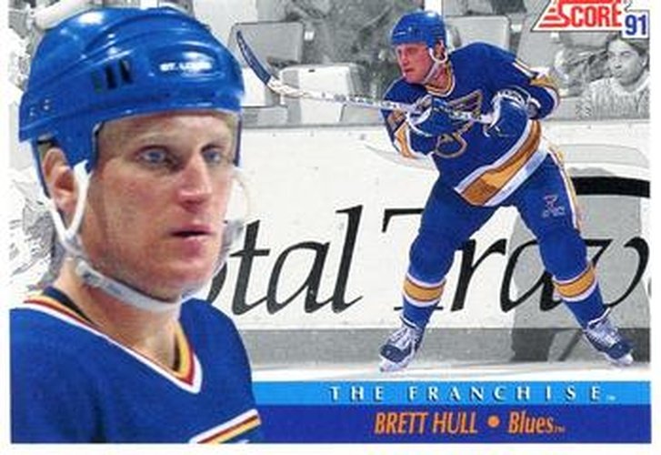 #337 Brett Hull - St. Louis Blues - 1991-92 Score American Hockey