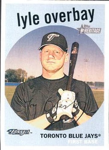 #337 Lyle Overbay - Toronto Blue Jays - 2008 Topps Heritage Baseball