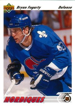 #337 Bryan Fogarty - Quebec Nordiques - 1991-92 Upper Deck Hockey