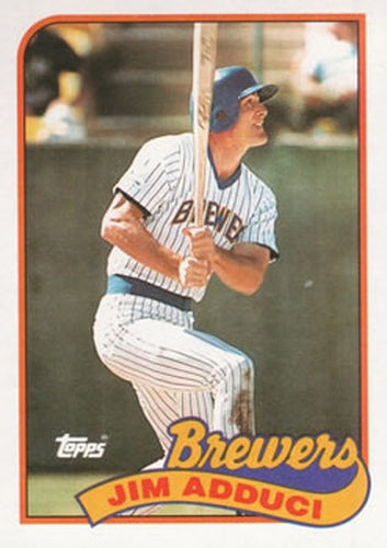 #338 Jim Adduci - Milwaukee Brewers - 1989 Topps Baseball