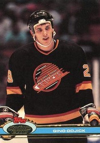#338 Gino Odjick - Vancouver Canucks - 1991-92 Stadium Club Hockey
