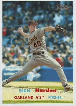 #338 Rich Harden - Oakland Athletics - 2006 Topps Heritage Baseball