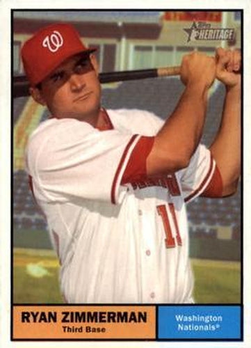 #338 Ryan Zimmerman - Washington Nationals - 2010 Topps Heritage Baseball