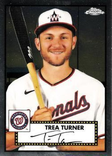 #338 Trea Turner - Washington Nationals - 2021 Topps Chrome Platinum Anniversary Baseball