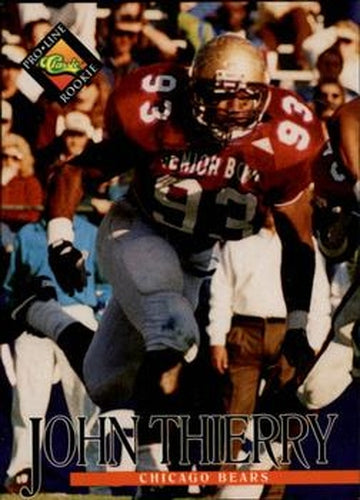 #338 John Thierry - Chicago Bears - 1994 Pro Line Live Football