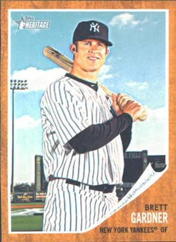 #338 Brett Gardner - New York Yankees - 2011 Topps Heritage Baseball