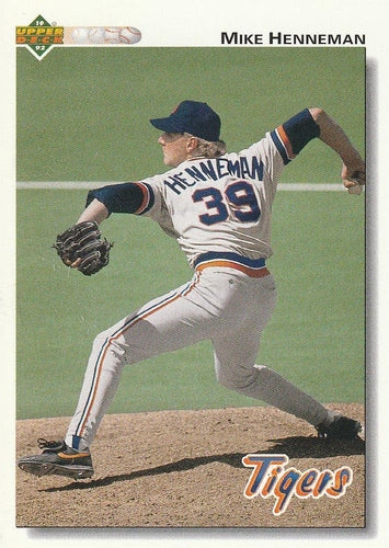 #339 Mike Henneman - Detroit Tigers - 1992 Upper Deck Baseball