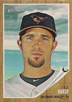 #339 J.J. Hardy - Baltimore Orioles - 2011 Topps Heritage Baseball