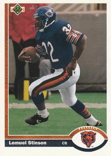 #339 Lemuel Stinson - Chicago Bears - 1991 Upper Deck Football