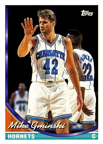 #339 Mike Gminski - Charlotte Hornets - 1993-94 Topps Basketball