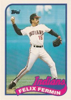#33T Felix Fermin - Cleveland Indians - 1989 Topps Traded Baseball