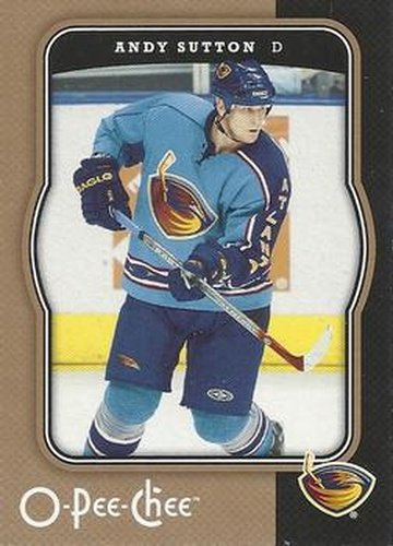 #33 Andy Sutton - Atlanta Thrashers - 2007-08 O-Pee-Chee Hockey