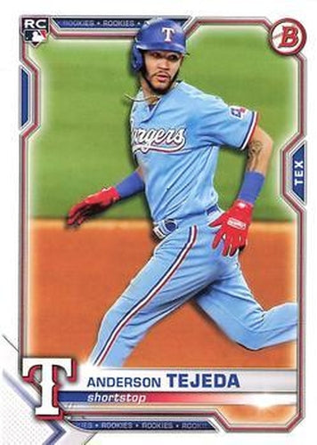#33 Anderson Tejeda - Texas Rangers - 2021 Bowman Baseball