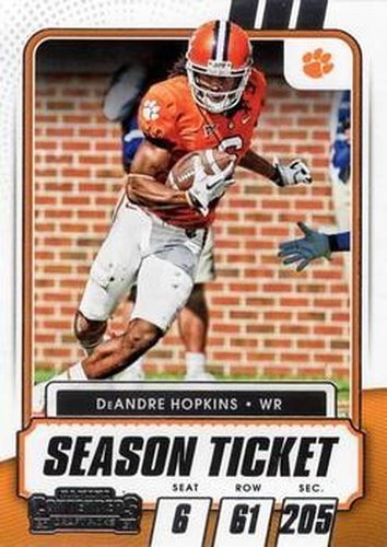#33 DeAndre Hopkins - Clemson Tigers - 2021 Panini Contenders Draft Picks Football
