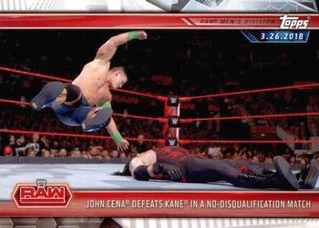 #33 John Cena Defeats Kane in a No-Disqualification Match - 2019 Topps WWE Road to Wrestlemania Wrestling