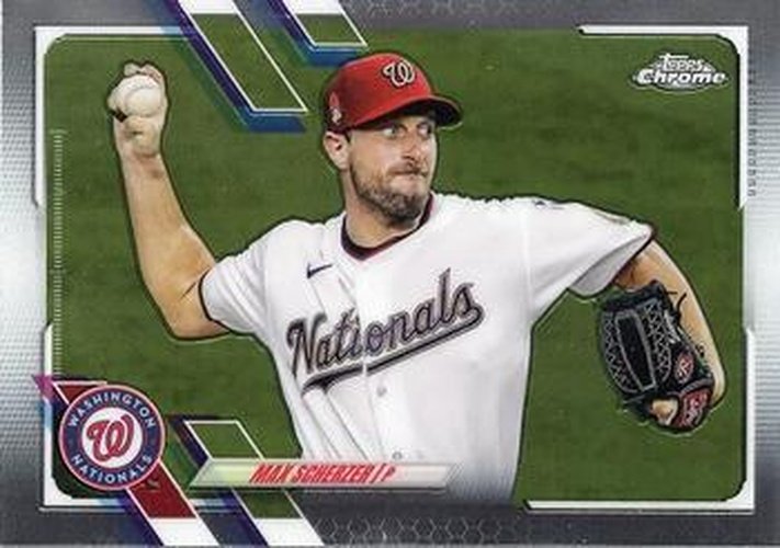 #33 Max Scherzer - Washington Nationals - 2021 Topps Chrome Baseball