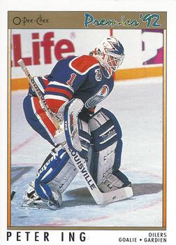 #33 Peter Ing - Edmonton Oilers - 1991-92 O-Pee-Chee Premier Hockey