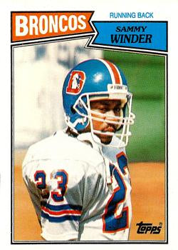 #33 Sammy Winder - Denver Broncos - 1987 Topps Football