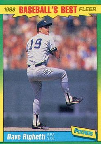 #33 Dave Righetti - New York Yankees - 1988 Fleer Baseball's Best Sluggers vs Pitchers