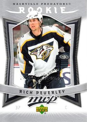 #340 Rich Peverley - Nashville Predators - 2007-08 Upper Deck MVP Hockey