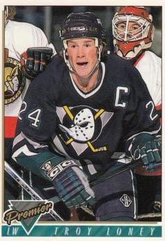 #340 Troy Loney - Anaheim Mighty Ducks - 1993-94 Topps Premier Hockey