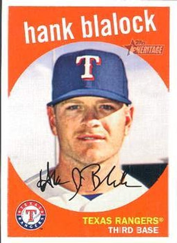#340 Hank Blalock - Texas Rangers - 2008 Topps Heritage Baseball