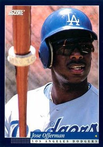 #340 Jose Offerman - Los Angeles Dodgers -1994 Score Baseball