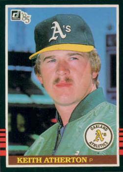 #340 Keith Atherton - Oakland Athletics - 1985 Donruss Baseball