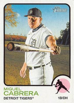 #340 Miguel Cabrera - Detroit Tigers - 2022 Topps Heritage Baseball
