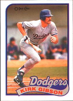 #340 Kirk Gibson - Los Angeles Dodgers - 1989 O-Pee-Chee Baseball