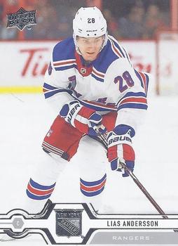 #340 Lias Andersson - New York Rangers - 2019-20 Upper Deck Hockey
