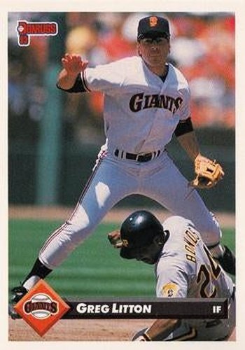 #340 Greg Litton - San Francisco Giants - 1993 Donruss Baseball